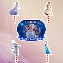 Frozen Theme Paper Toppers (Set of 5)