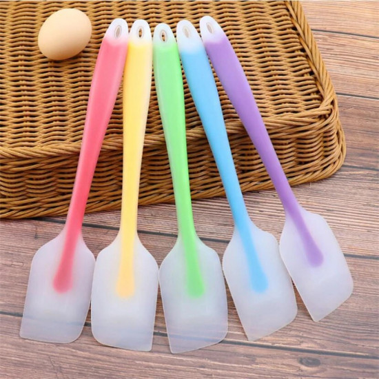 Full Silicone Spatula 1 Piece (21 X 4 Cm, Random Colour)