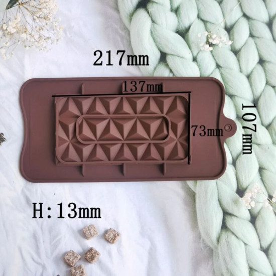 Chocolate Bar Silicone Mould - Geometrical (Style 3)