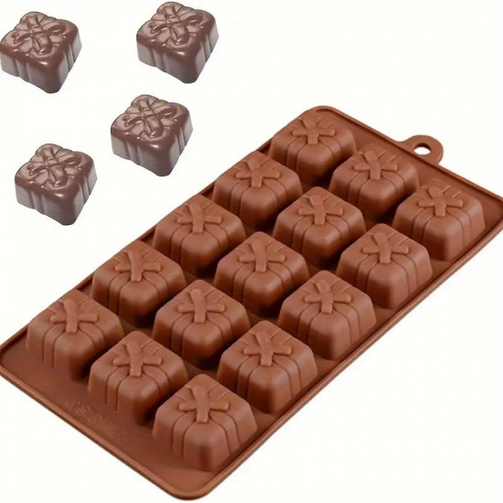 Gift Box Shape (15 Cavity) Silicone Chocolate Mould Gift Box Shape (15 Cavity) Silicone Chocolate Mould