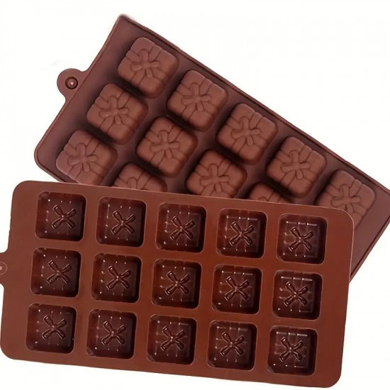 Gift Box Shape (15 Cavity) Silicone Chocolate Mould Gift Box Shape (15 Cavity) Silicone Chocolate Mould