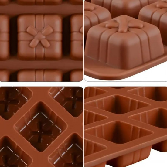 Gift Box Shape (15 Cavity) Silicone Chocolate Mould Gift Box Shape (15 Cavity) Silicone Chocolate Mould