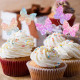 Glitter Butterfly Cake Topper Set of 4 - Random Colours