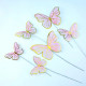 Gold Edged Pink Purple Shaded Paper Butterfly (10 Pieces)
