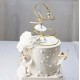 Gold Crystal Star Spiral Cake Decoration