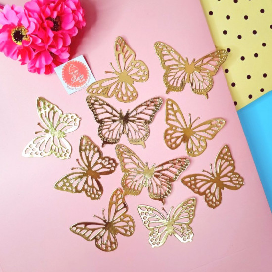 Golden Butterflies (10 Pieces)