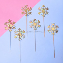 Snowflake Shape Paper Topper (Golden)