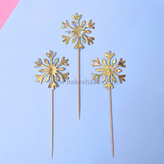 Snowflake Shape Paper Topper (Golden)