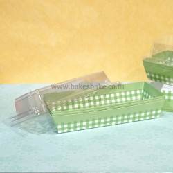 Green Checks Rectangular Bake And Serve Cake Mould