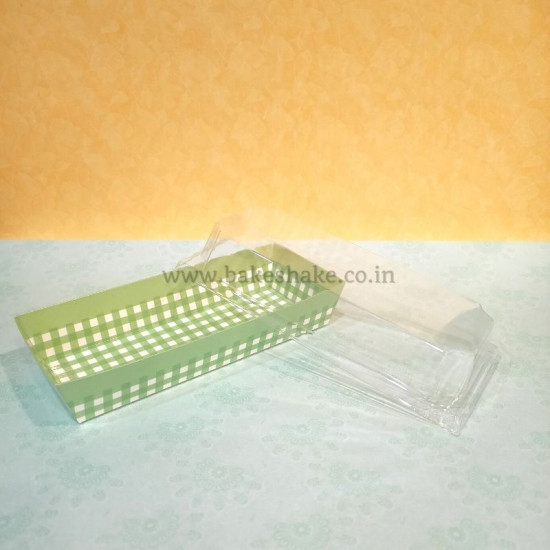 Green Checks Rectangular Bake And Serve Cake Mould