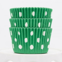 Green Polka Dots Muffin Liner