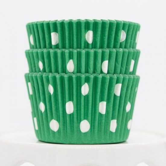 Green Polka Dots Muffin Liner