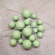 Green Faux Ball Toppers for Cake Decoration (20 Pcs) Matt Finish