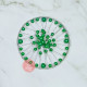 Green Pearl Crown Cake Topper