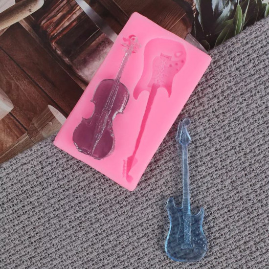 Guitar Violin Silicone Fondant Mould