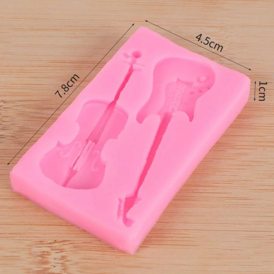 Guitar Violin Silicone Fondant Mould