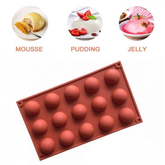 Half Sphere 15 Cavity Silicone Mould