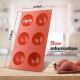 Half Sphere 6 Cavity Silicone Mould Half Sphere 6 Cavity Silicone Mould