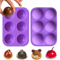 Half Spherical 6 Cavity Silicone Mould