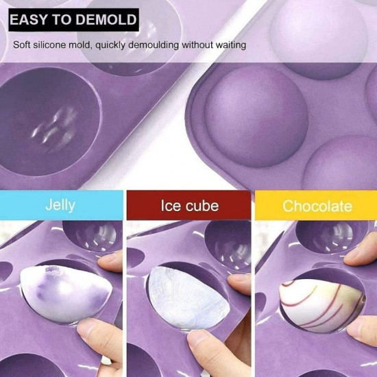 Half Spherical 6 Cavity Silicone Mould