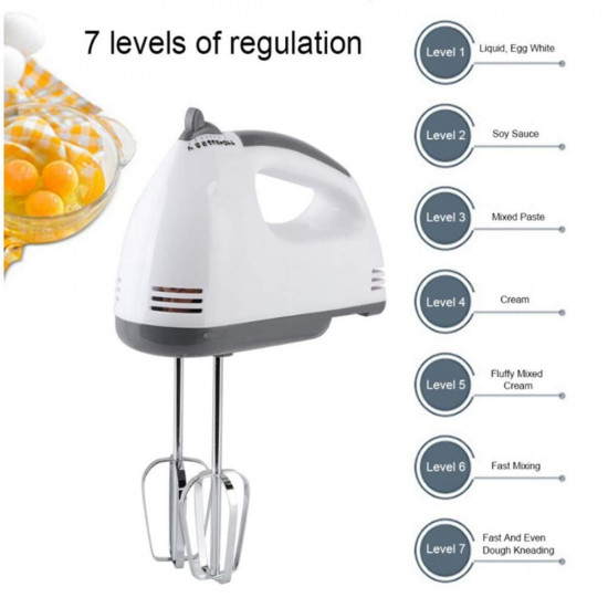 Electric Handheld Mixer 260W 7 Speed Handle Mixer Egg Beater