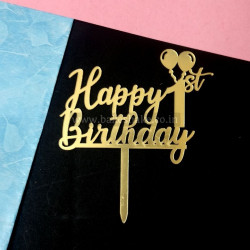 Happy 1st Birthday Acrylic Cake Topper (ACT 44)