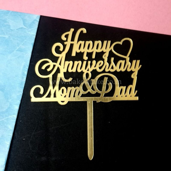 Happy Anniversary Mom Dad Acrylic Cake Topper (ACT-47)