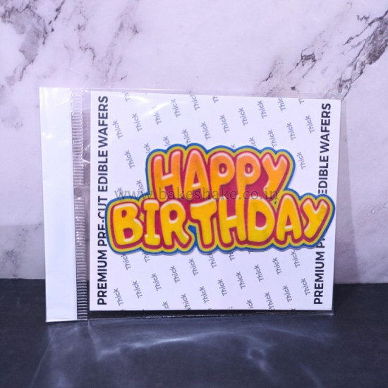 Happy Birthday Wafer T360 - Tastycrafts Happy Birthday Wafer T360 - Tastycrafts