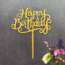 Happy Birthday Acrylic Cake Topper (ACT 26)