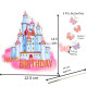 Happy Birthday Castle Paper Cake Topper (Set of 6 Pieces)