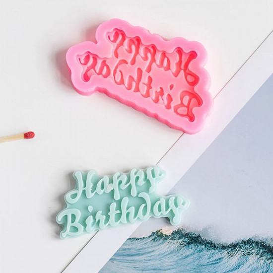 Happy Birthday Fondant Mould (Style C)