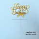 Happy Birthday Golden Cake Topper 