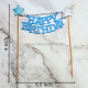 Happy Birthday Hanging Cake Topper - Blue
