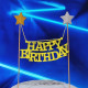 Happy Birthday Hanging Cake Topper - Yellow