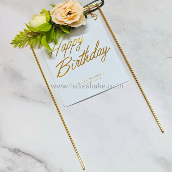 Happy Birthday Iron Hanging Cake Topper