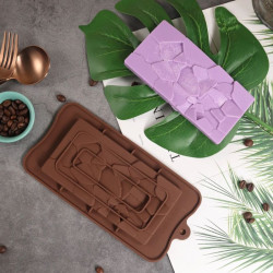 Chocolate Bar Silicone Mould - Hard Cracked Bar (Style 5)