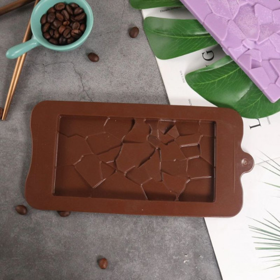 Chocolate Bar Silicone Mould - Hard Cracked Bar (Style 5)