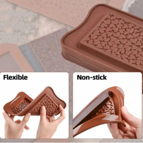 Mini Heart Beans Chocolate Bar Silicone Mould