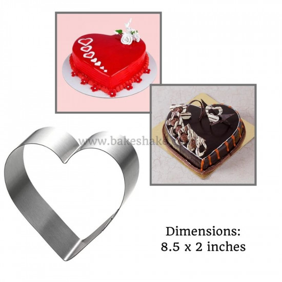 Cake Ring | Cheesecake Mousse Cake Ring (8.5x2 inch) - Heart Shape