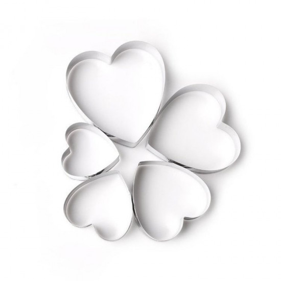 Heart Shape Cookie Cutter Set of 5 Pieces