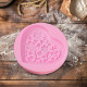 Floral Design Heart Shape Fondant Mould