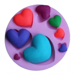 Hearts 8 Cavity Fondant Mould