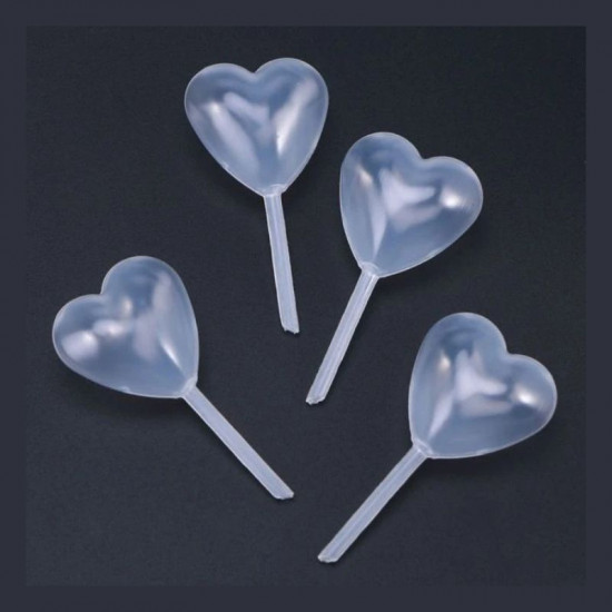 Heart Shaped Plastic Squeeze Liquid Transfer Pipettes (50 Pcs)