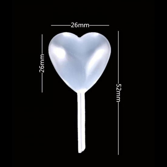 Heart Shaped Plastic Squeeze Liquid Transfer Pipettes (50 Pcs)