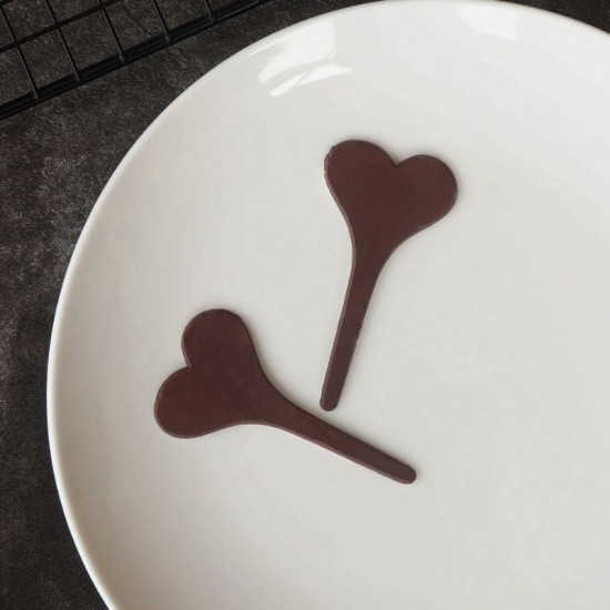 Silicone Chocolate Garnishing Mould - Heart Shape