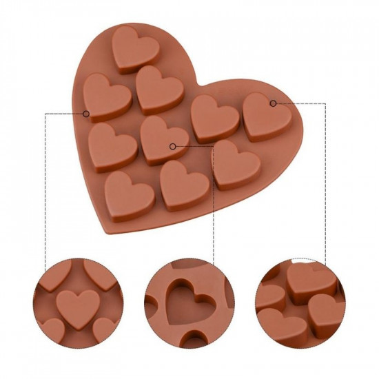 Heart Shape Silicone Chocolate Mould