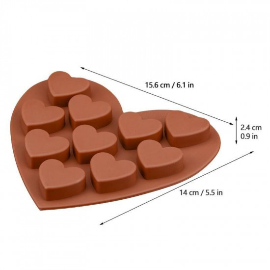 Heart Shape Silicone Chocolate Mould