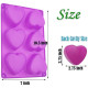 Heart Shape 6 Cavity Silicone Mould