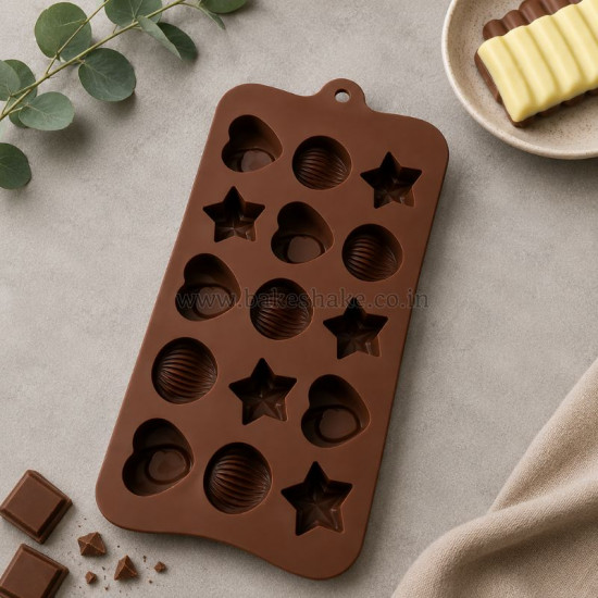 Hearts, Stars and Shells Shape Silicone Chocolate Mould