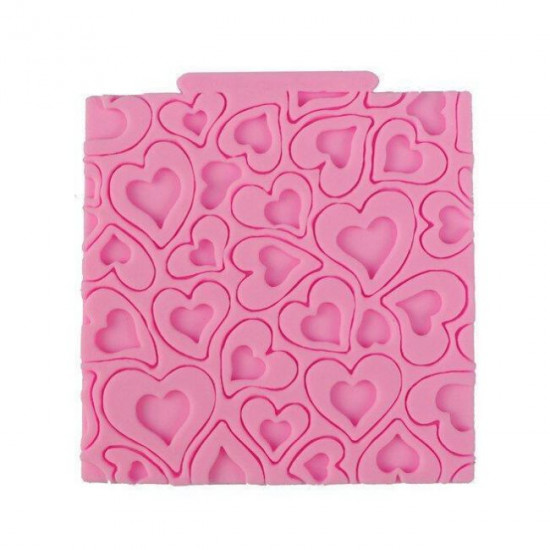 Love Heart Texture Silicone Lace Mould